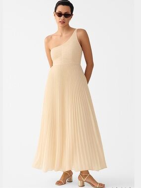 Anthropologie Let Me Be Forever That Girl Sz XXS One-Shoulder Pleated Dress NWT